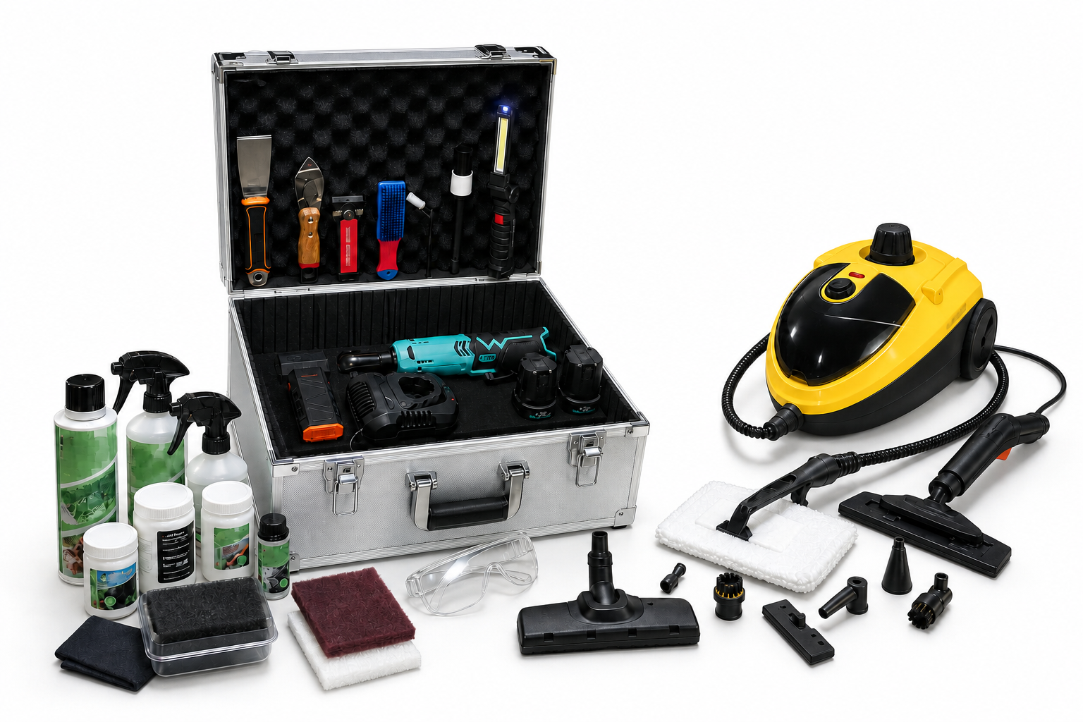 RoastCare Premium maintenance kit with steam cleaner
